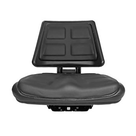 Aftermarket Black Universal Tractor Seat with Trapezoidal Back Trapezoid T110BL